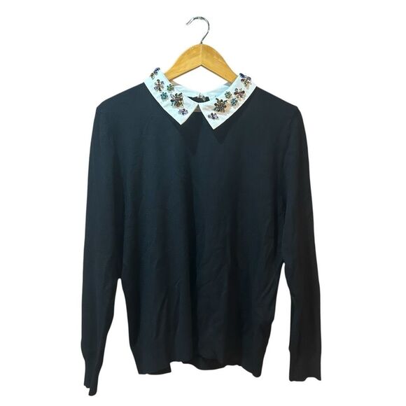 Sioni Milano Women’s XL Black Long Sleeve Work Shirt Top - Picture 1 of 7